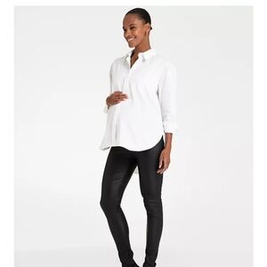 EUC Seraphine White Button Down Maternity Shirt - Sz 2